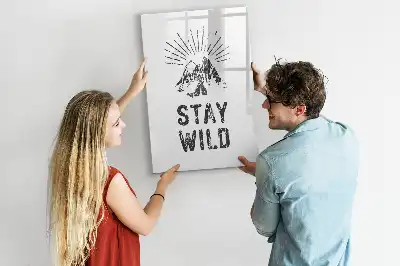 Pizarra magnética decorativa con rotulador diseño de montañas salvajes