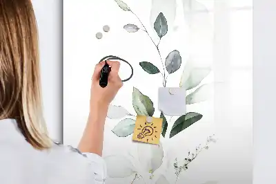 Pizarra magnética borrable de cristal hojas de caña