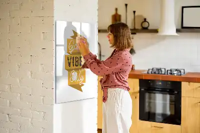 Pizarra magnética decorativa con rotulador diseño solo buenas vibras