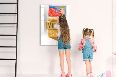 Pizarra magnética decorativa con rotulador diseño solo buenas vibras