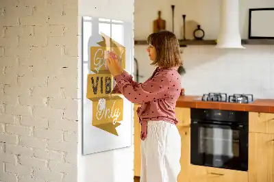 Pizarra magnética decorativa con rotulador diseño solo buenas vibras