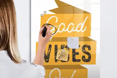 Pizarra magnética decorativa con rotulador diseño solo buenas vibras