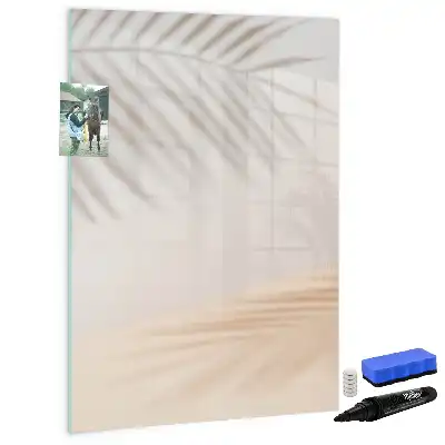Pizarra magnética decorativa con rotulador diseño de sombra de hoja de palma