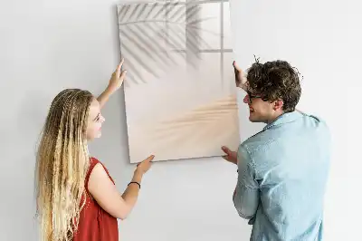 Pizarra magnética decorativa con rotulador diseño de sombra de hoja de palma