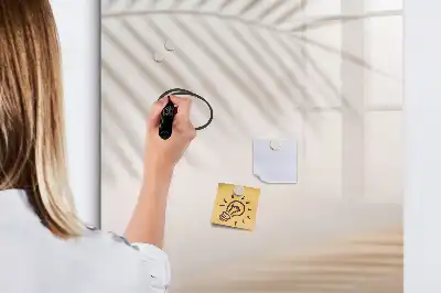 Pizarra magnética decorativa con rotulador diseño de sombra de hoja de palma