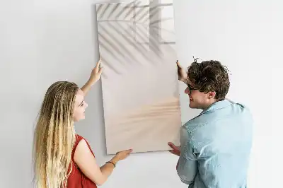 Pizarra magnética decorativa con rotulador diseño de sombra de hoja de palma