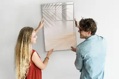 Pizarra magnética decorativa con rotulador diseño de sombra de hoja de palma