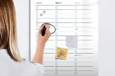Pizarra magnética de cristal borrable diseño para fechas importantes