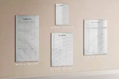 Pizarra magnética de cristal borrable diseño para fechas importantes