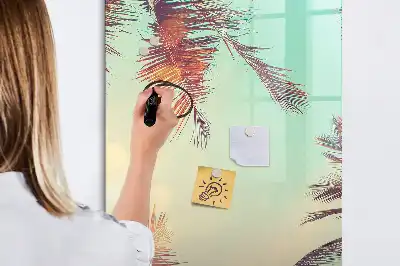 Pizarra magnética decorativa con rotulador diseño de palmera tropical