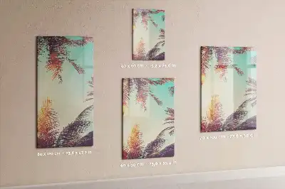 Pizarra magnética decorativa con rotulador diseño de palmera tropical