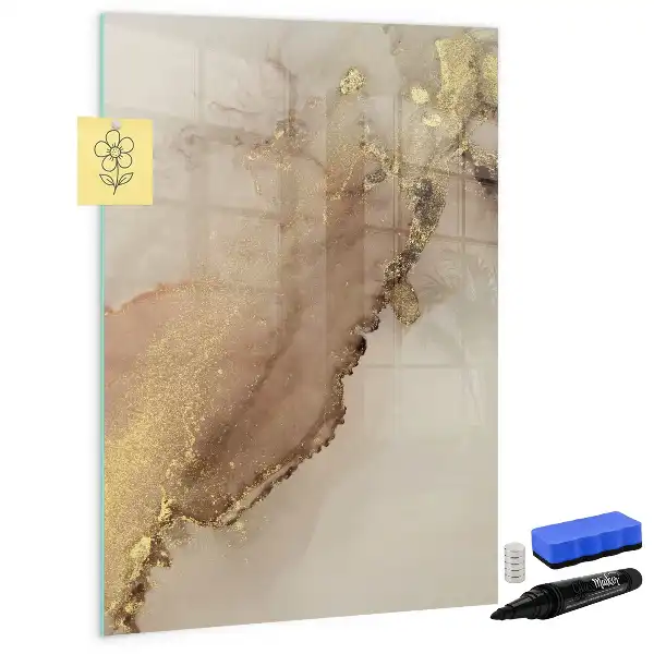 Pizarra magnética decorativa con rotulador de mármol brillante