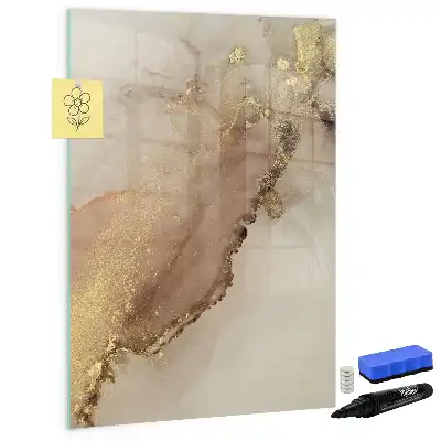 Pizarra magnética decorativa con rotulador de mármol brillante