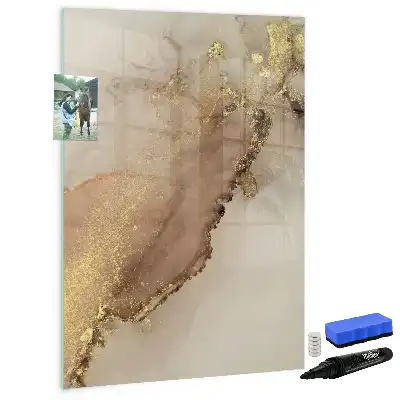 Pizarra magnética decorativa con rotulador de mármol brillante