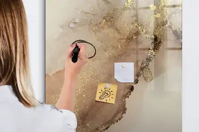 Pizarra magnética decorativa con rotulador de mármol brillante