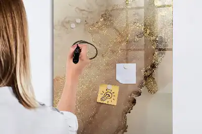 Pizarra magnética decorativa con rotulador de mármol brillante