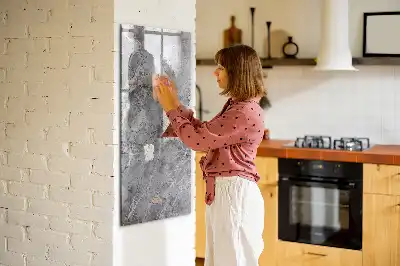 Pizarra magnética decorativa con rotulador mármol oscuro