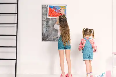 Pizarra magnética decorativa con rotulador mármol oscuro
