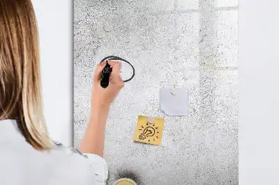 Pizarra magnética decorativa diseño hormigón y olivas con rotulador