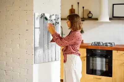 Pizarra magnética decorativa con rotulador y paneles de madera