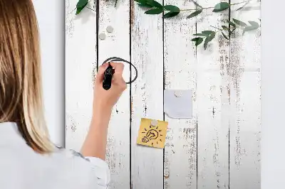 Pizarra magnética decorativa con rotulador y paneles de madera