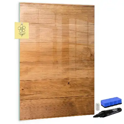 Pizarra magnética decorativa con rotulador y diseño en paneles de madera