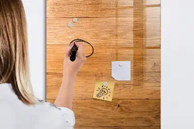 Pizarra magnética decorativa con rotulador y diseño en paneles de madera