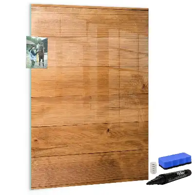 Pizarra magnética decorativa con rotulador y diseño en paneles de madera