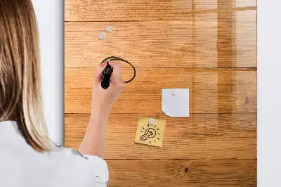 Pizarra magnética decorativa con rotulador y diseño en paneles de madera