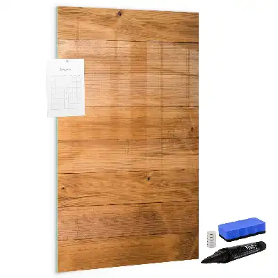 Pizarra magnética decorativa con rotulador y diseño en paneles de madera