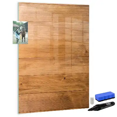 Pizarra magnética decorativa con rotulador y diseño en paneles de madera