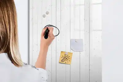 Pizarra magnética de cristal borrable en madera natural