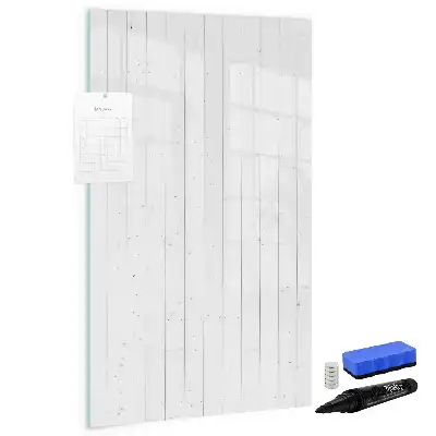 Pizarra magnética de cristal borrable en madera natural