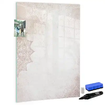 Pizarra magnética decorativa con rotulador diseño de mándalas
