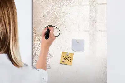 Pizarra magnética decorativa con rotulador diseño de mándalas