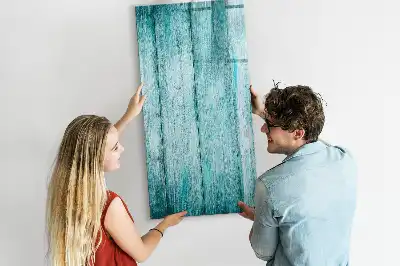 Pizarra magnética de cristal borrable en color madera azul