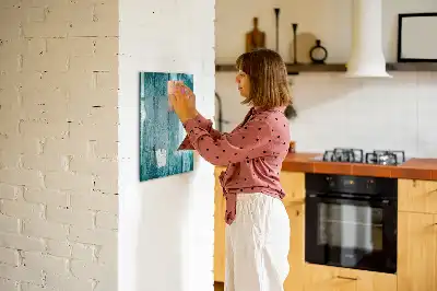 Pizarra magnética de cristal borrable en color madera azul