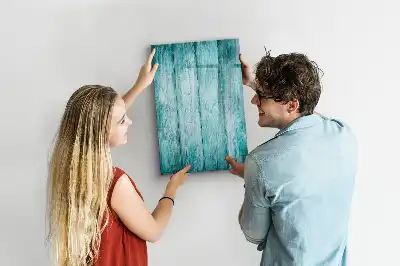 Pizarra magnética de cristal borrable en color madera azul