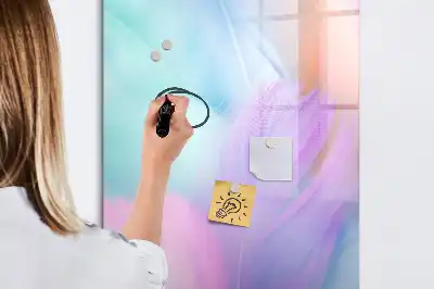 Pizarra magnética decorativa con rotulador en tonos pastel