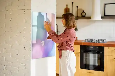 Pizarra magnética decorativa con rotulador en tonos pastel