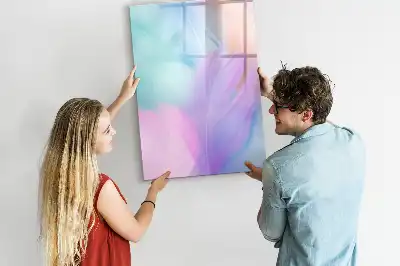 Pizarra magnética decorativa con rotulador en tonos pastel