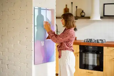 Pizarra magnética decorativa con rotulador en tonos pastel