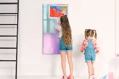 Pizarra magnética decorativa con rotulador en tonos pastel
