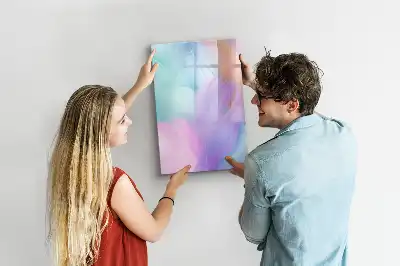 Pizarra magnética decorativa con rotulador en tonos pastel