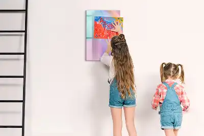 Pizarra magnética decorativa con rotulador en tonos pastel