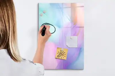 Pizarra magnética decorativa con rotulador en tonos pastel