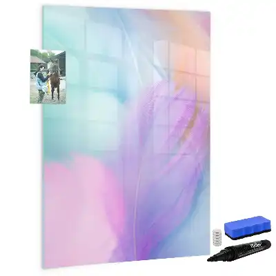 Pizarra magnética decorativa con rotulador en tonos pastel