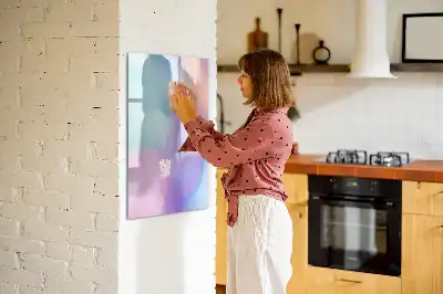 Pizarra magnética decorativa con rotulador en tonos pastel