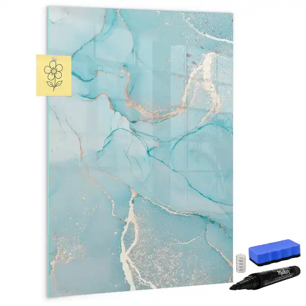 Pizarra magnética de cristal diseño decorativo de mármol
