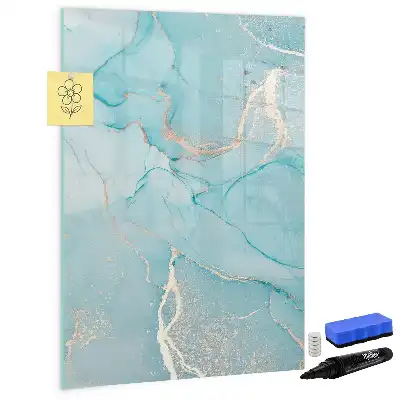 Pizarra magnética de cristal diseño decorativo de mármol